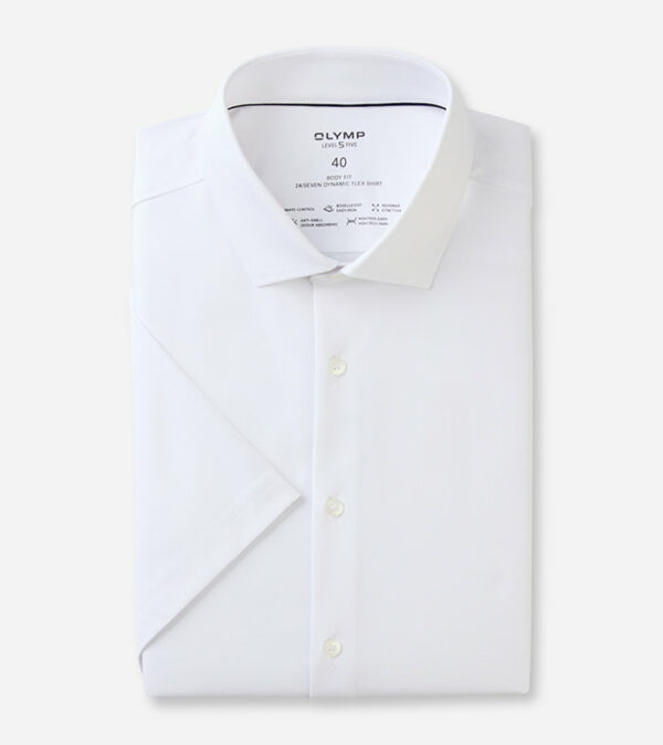 Olymp slim fit, fehér, rövid ujjú ing