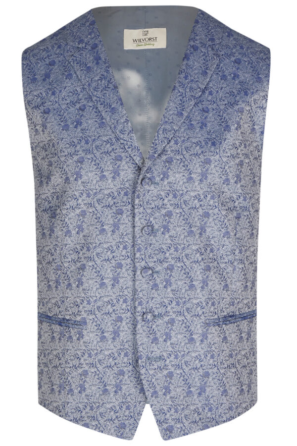 Wilvorst slim fit kék vintage esküvői mellény