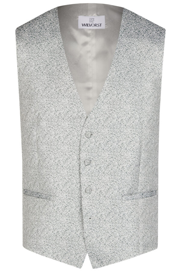 Wilvorst slim fit zöld mintás esküvői mellény