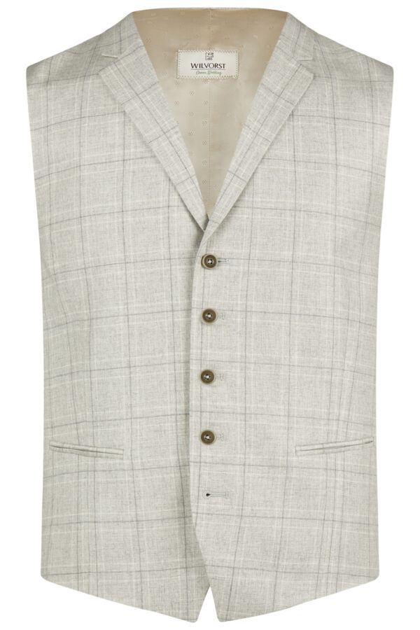 Wilvorst slim fit világos szürke vintage esküvői mellény
