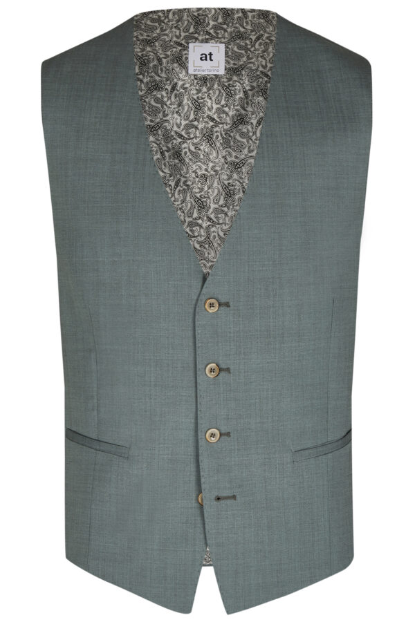 Atelier Torino slim fit zöld mellény