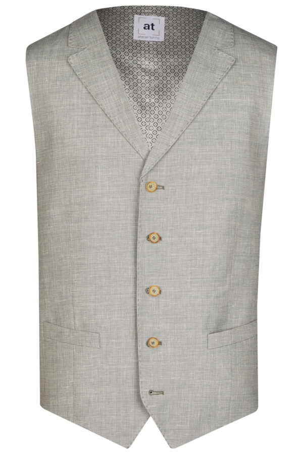 Atelier Torino slim fit zöld vintage esküvői mellény