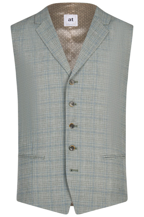 Atelier Torino slim fit zöld vintage esküvői mellény