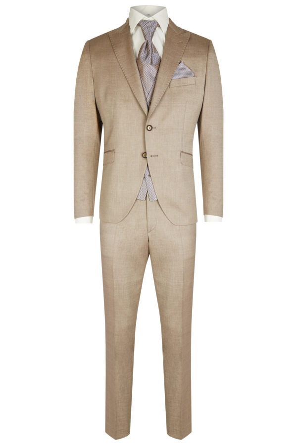 Wilvorst slim fit világos mogyoró barna esküvői öltöny