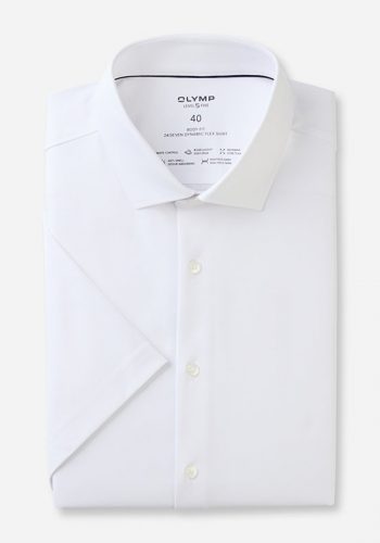 Olymp slim fit, fehér, rövid ujjú ing