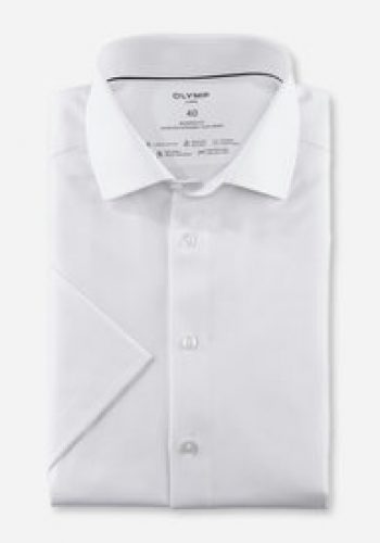 Olymp modern fit, fehér, rövid ujjú ing