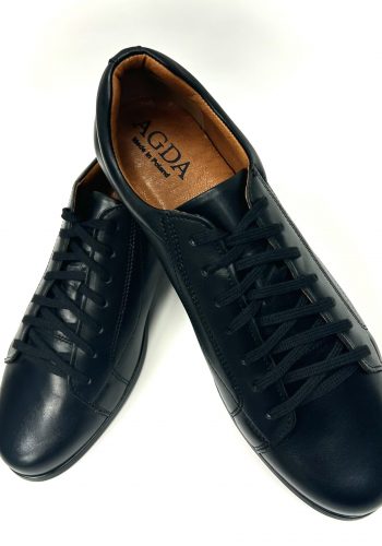 Agda fekete sportosan elegáns bőr sneaker cipő