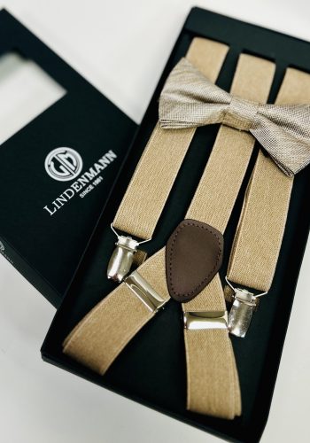 Lindenmann világos barna nadrágtartó szett