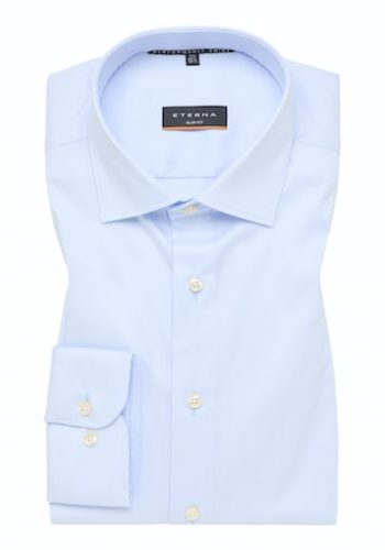 Eterna slim fit, világos kék, hosszú ujjú ing