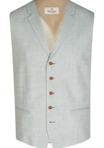 Wilvorst slim fit világos zöld vintage esküvői mellény