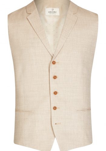 Wilvorst slim fit bézs vintage esküvői mellény