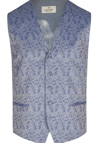 Wilvorst slim fit kék vintage esküvői mellény