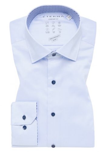 Eterna slim fit, világos kék, hosszú ujjú ing