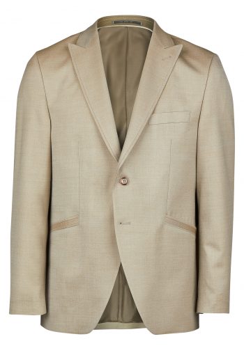 Wilvorst modern fit selyemfényű bézs esküvői öltöny