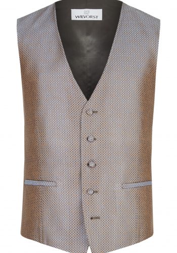 Wilvorst slim fit barna mintás esküvői mellény