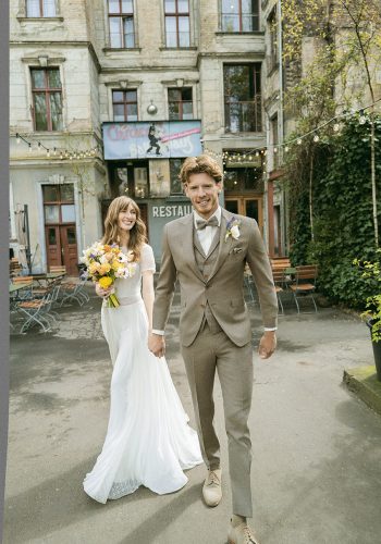 Wilvorst slim fit dióbarna esküvői öltöny