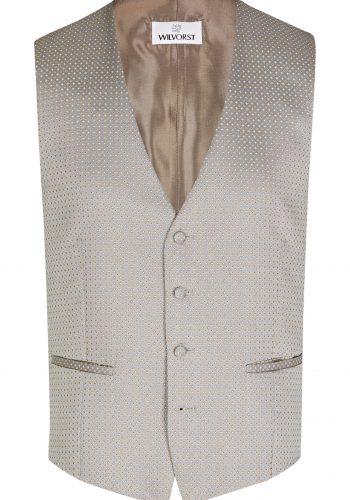 Wilvorst slim fit szürke mintás esküvői mellény