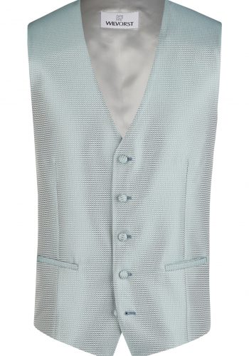 Wilvorst slim fit világos zöld mintás esküvői mellény
