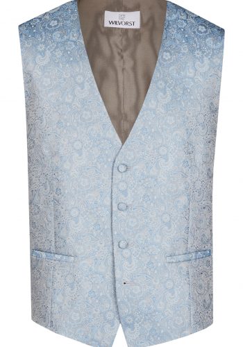 Wilvorst slim fit kék mintás esküvői mellény