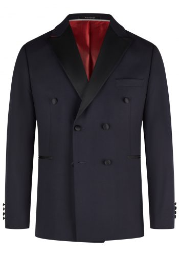 Wilvorst slim fit, sötét kék, dupla gombsoros öltöny