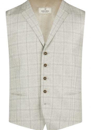 Wilvorst slim fit világos szürke vintage esküvői mellény