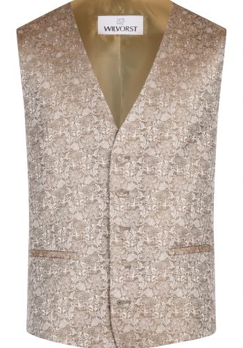 Wilvorst slim fit barna mintás esküvői mellény