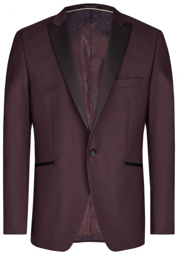 Wilvorst bordó, slim fit szmoking