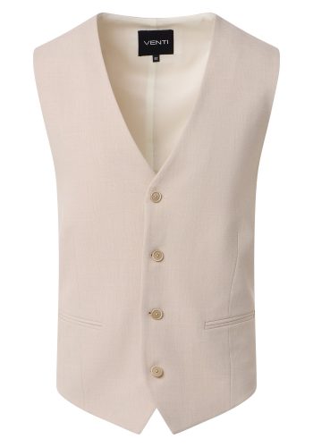Venti bézs slim fit esküvői mellény