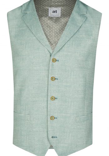 Atelier Torino slim fit türkiz zöld vintage esküvői mellény